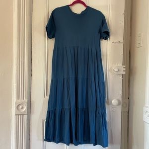 Koton t shirt tiered midi dress with short sleeves